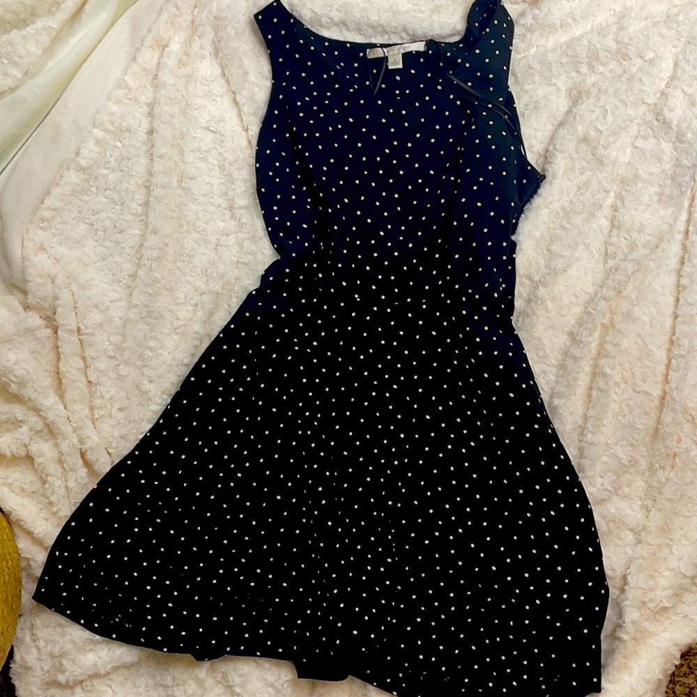 Black and white polka dot dress